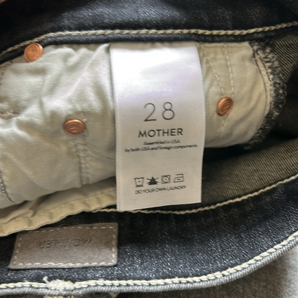Mother Insider Crop Jean Step Fray Jean Huntress Grey Sz 28 NEW - Picture 12 of 14